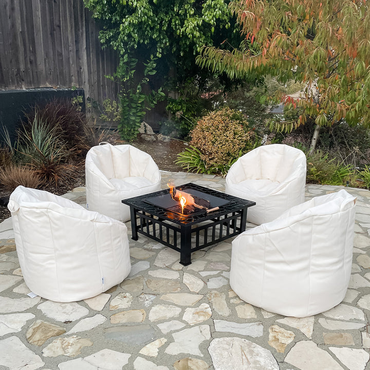 Milano Outdoor Weather Proof Chairs #color_white-marine-vinyl