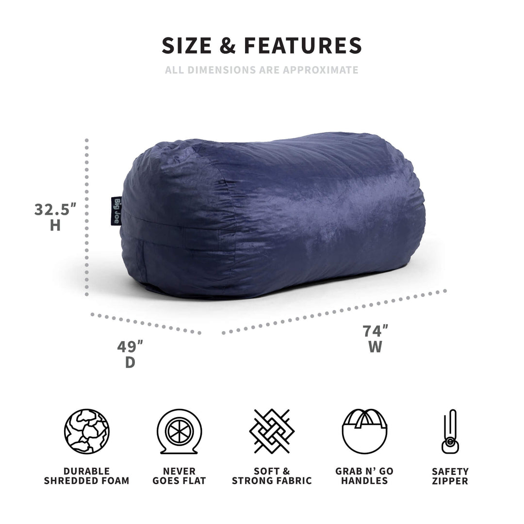 Dimensions Fuf media lounger blue #color_midnight-plush