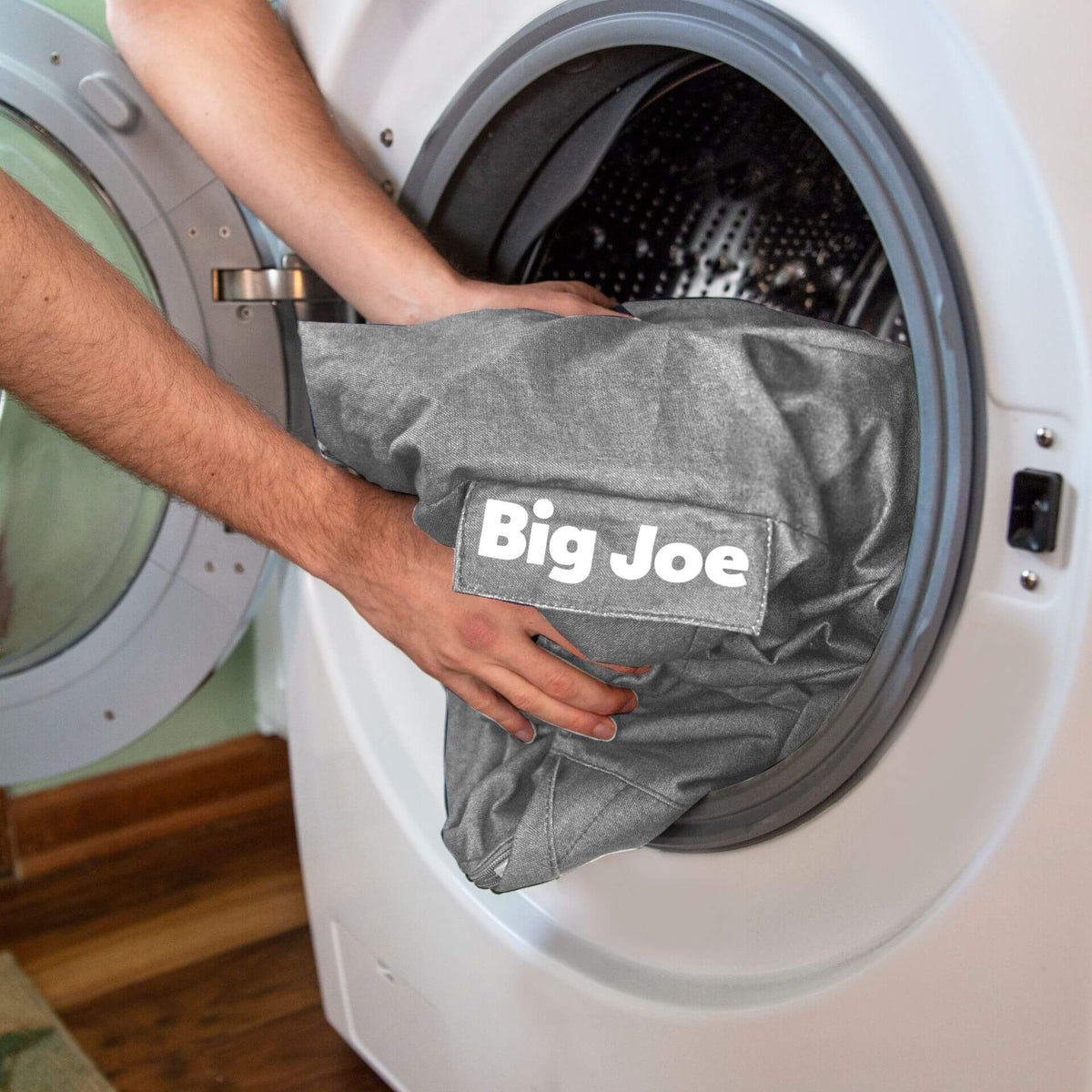 Washable beanbag cover gray media lounger