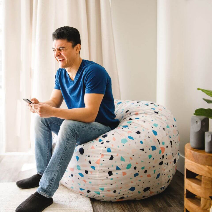Fuf Medium w/ Removable Cover foam filled man on medium fuf #color_dolce-terrazzo-brushed-denim