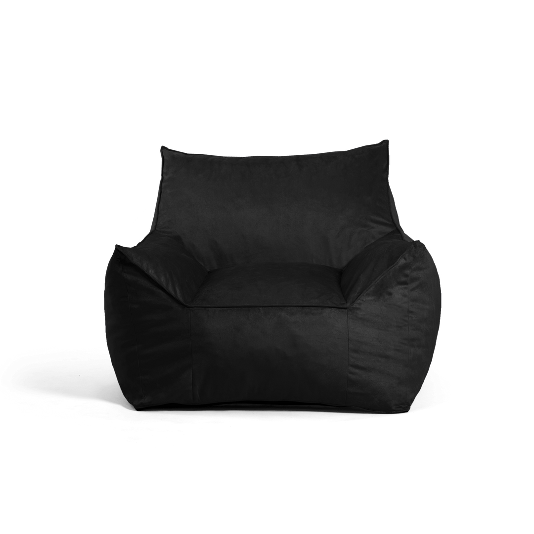 Imperial Lounger foam filled chair #color_black-plush