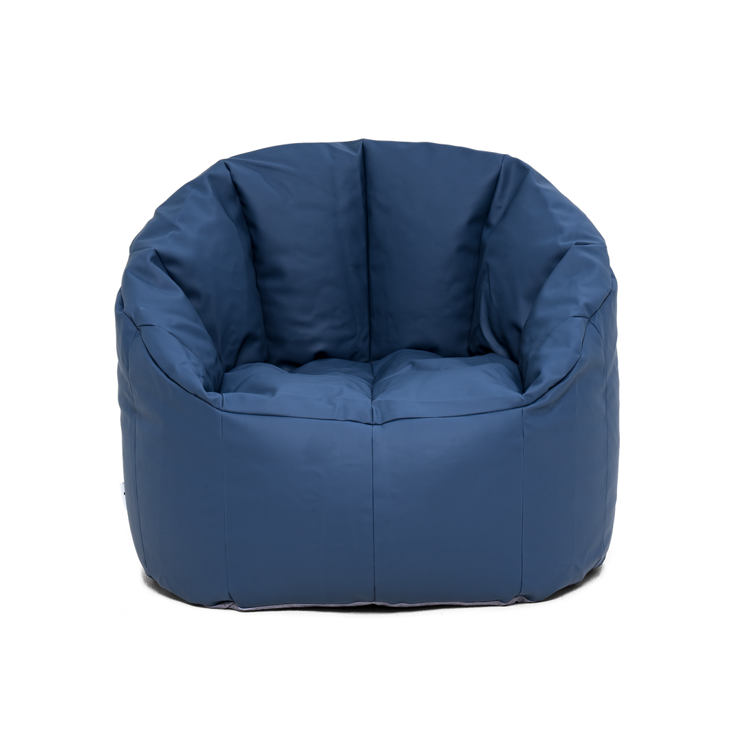 Outdoor Vinyl Patio Chair Beanbag #color_navy-marine-vinyl