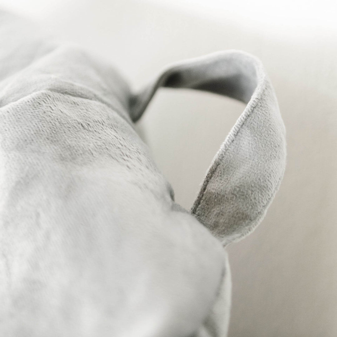 Milano Gray Beanbag Chair for Adults carry handle #color_gray-plush
