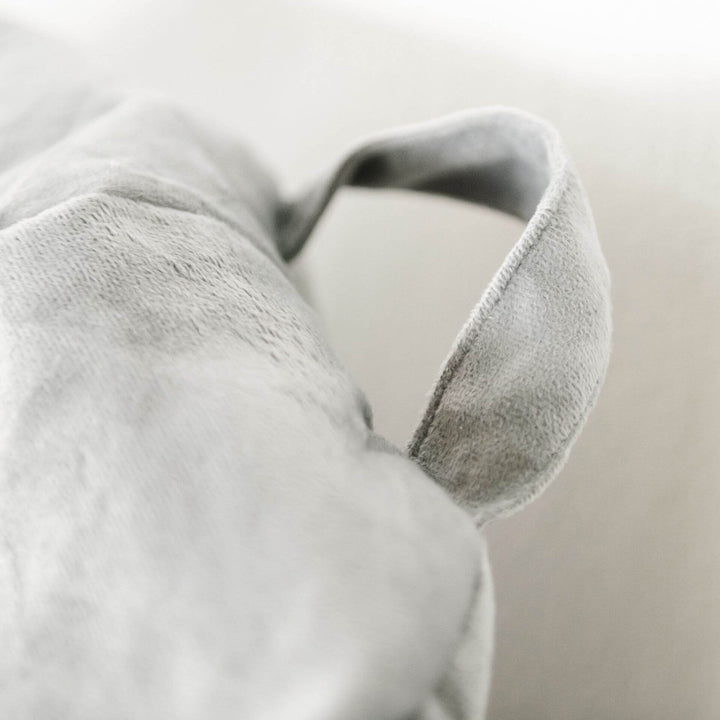Milano Gray Beanbag Chair for Adults carry handle #color_gray-plush