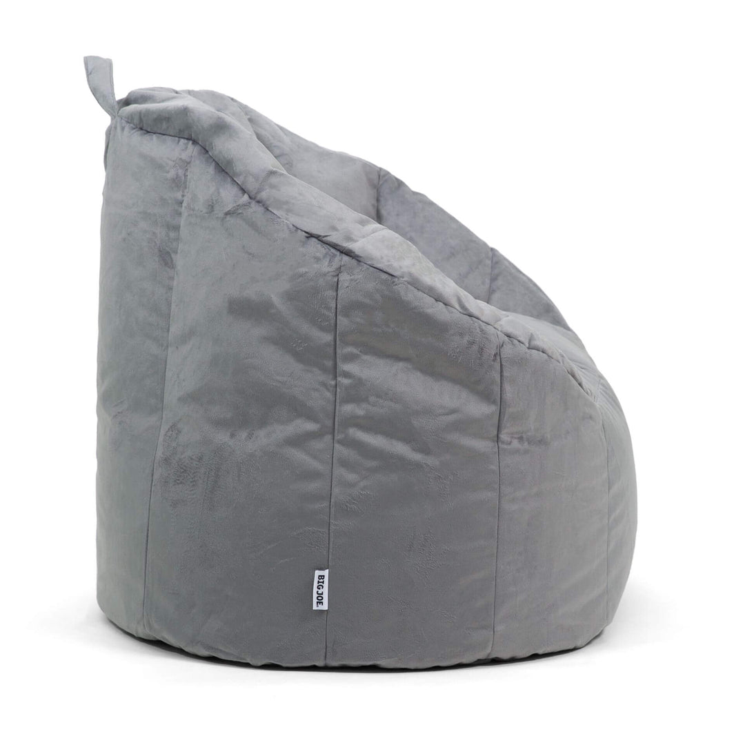 Milano bean filled beanbag side #color_gray-plush