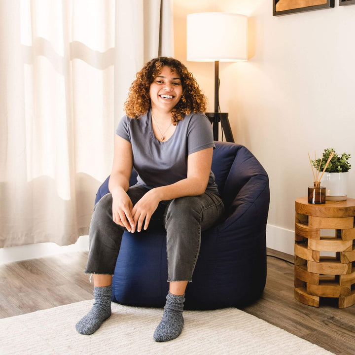 Milano Bean Bag Chair Adult Sized #color_navy-smartmax