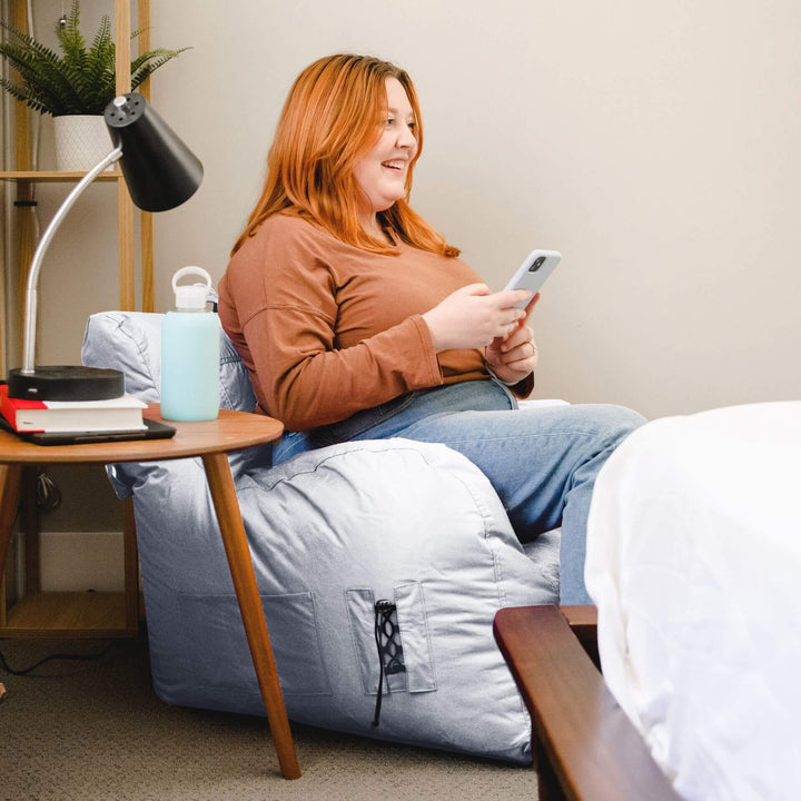 Dorm bean filled chair #color_gray-smartmax