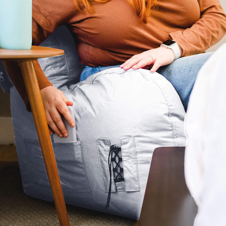 Gray beanbag chair for dorm rooms #color_gray-smartmax