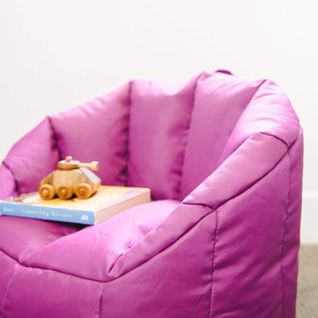 Kids milano beanbag chair for young kids and toddlers perfect reading chair #color_pink-passion-smartmax