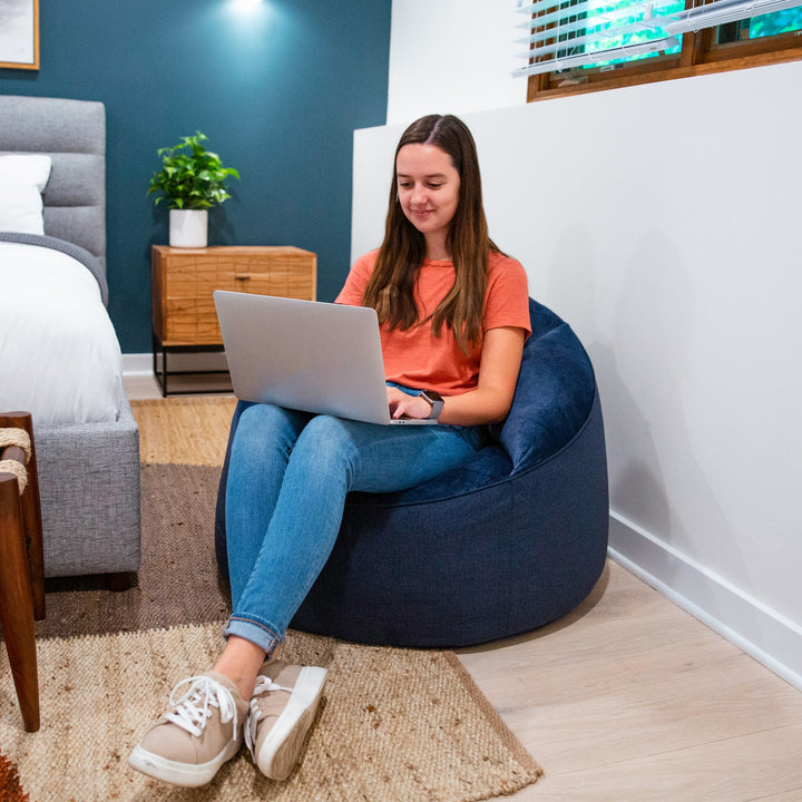 Marmit bean bag chair for teens and young adults #color_cobalt-lenox