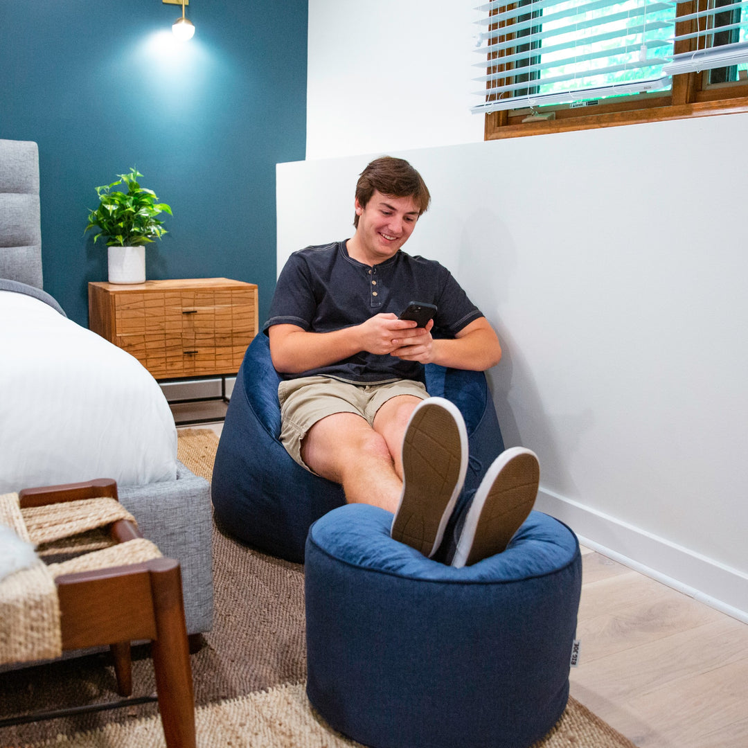 Marmit bean bag chair for bedroom #color_cobalt-lenox