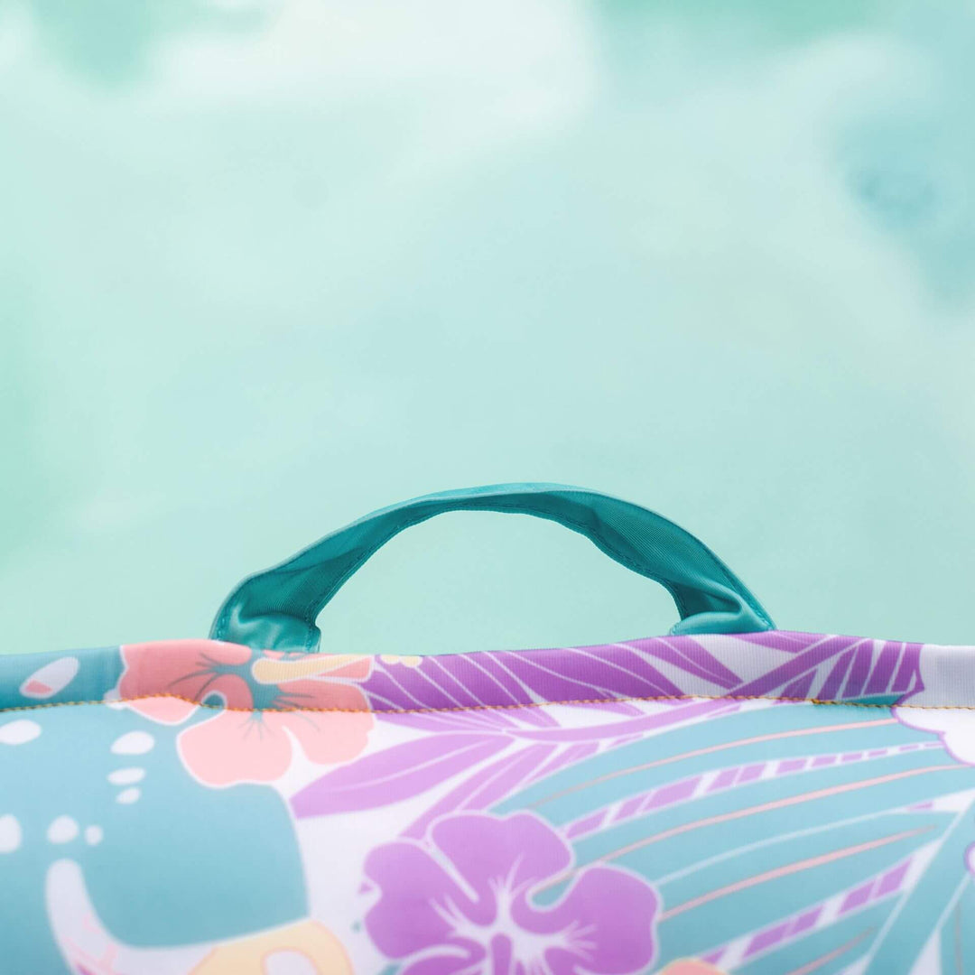 carry handle lagoon lounger #color_aqua-tropical-hibiscus