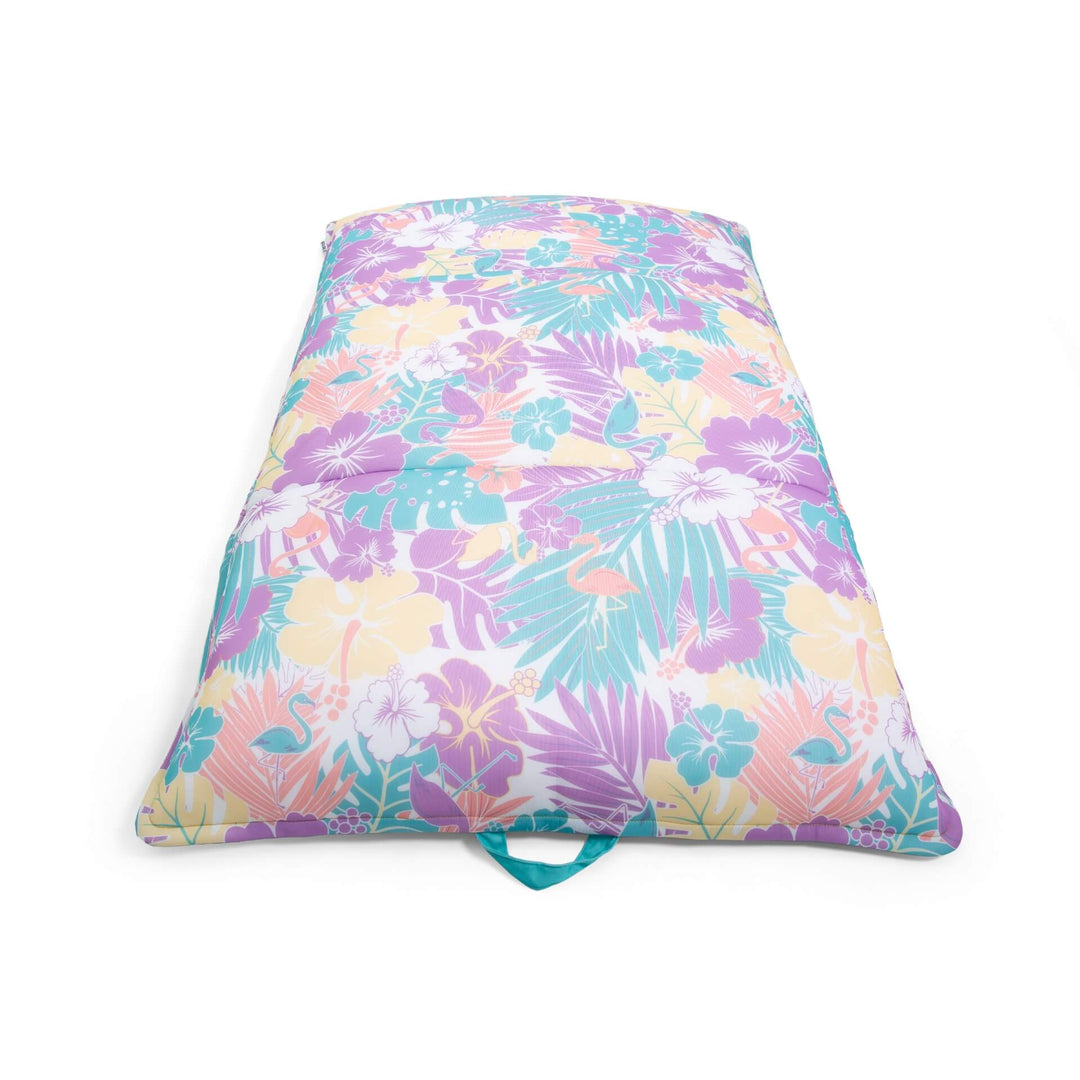 Lagoon Lounger pool float #color_aqua-tropical-hibiscus