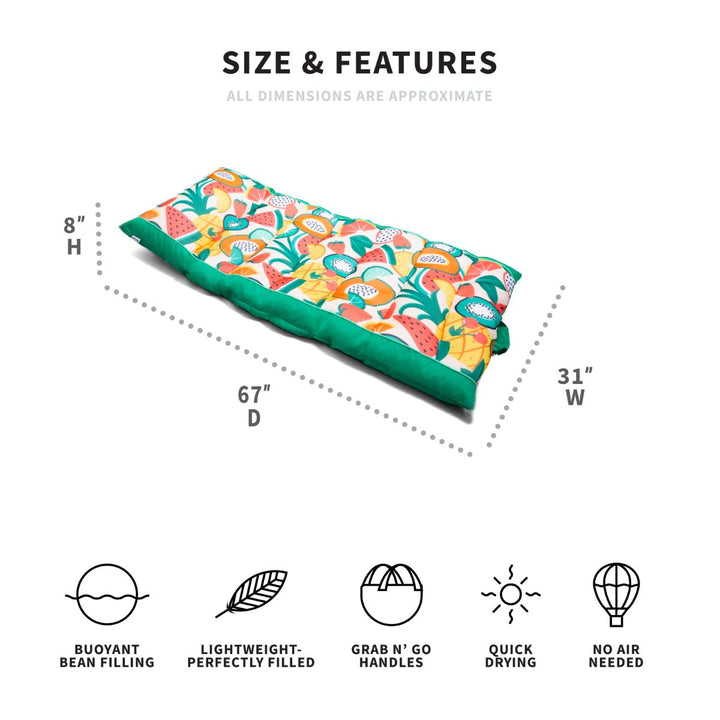 Dimensions kona pool float #color_fruit-salad