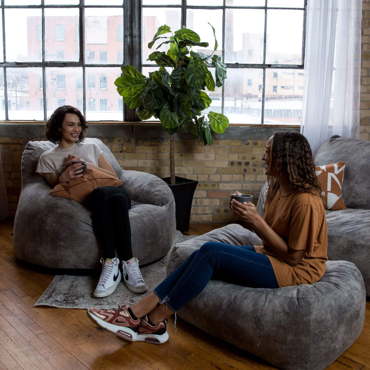 Nestle Faux Suede Foam-Filled Chair Company Conversations