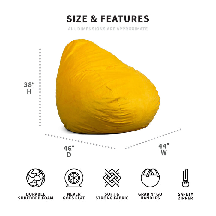 Lotus chair dimensions #color_mustard-plush