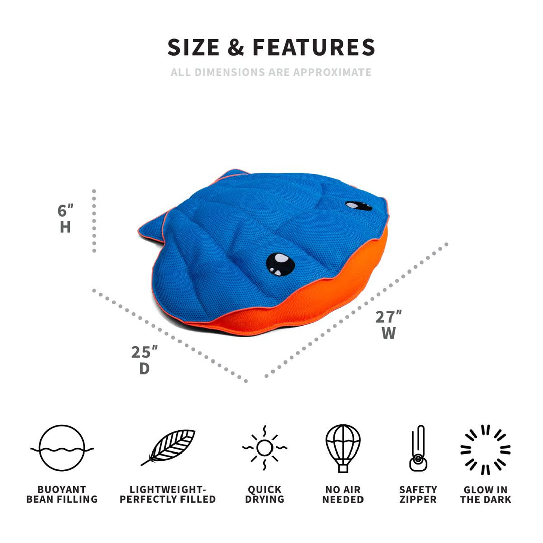 Pool Pets Clam Kids Pool Float dimensions #style_clam