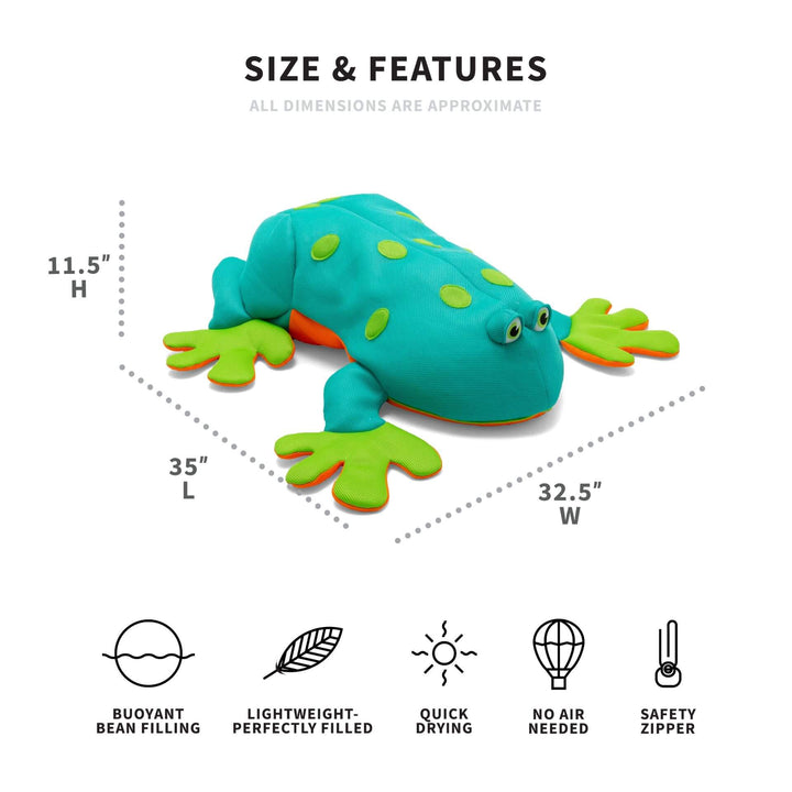 Pool Pets Frog Kids Pool Float dimensions #style_frog