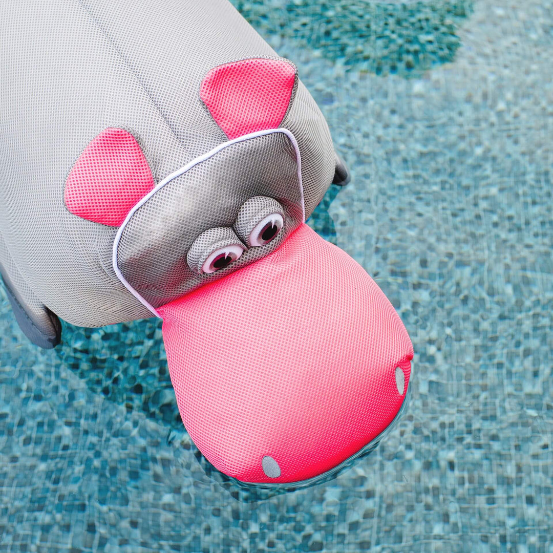 Pool Petz Large hippo kids pool float in pool #style_hippo