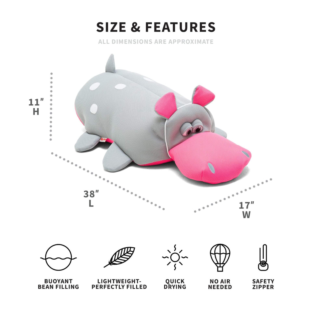 Pool Petz Large hippo kids pool float dimensions #style_hippo