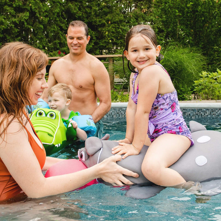 Pool Petz Large hippo kids pool float young girl #style_hippo