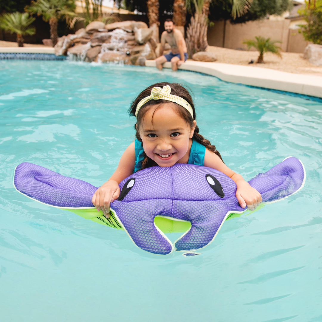 Kids Pool Toy Float Bean Filled Manta Ray #style_manta-ray