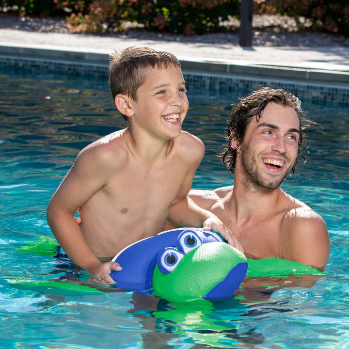 Pool Pets Turtle Kids Pool Float boys playing in pool #style_turtle