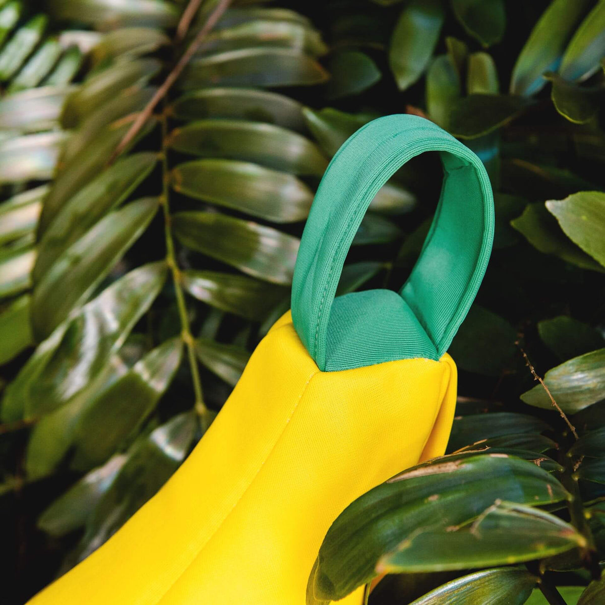 Banana pool noodle float with carry handle