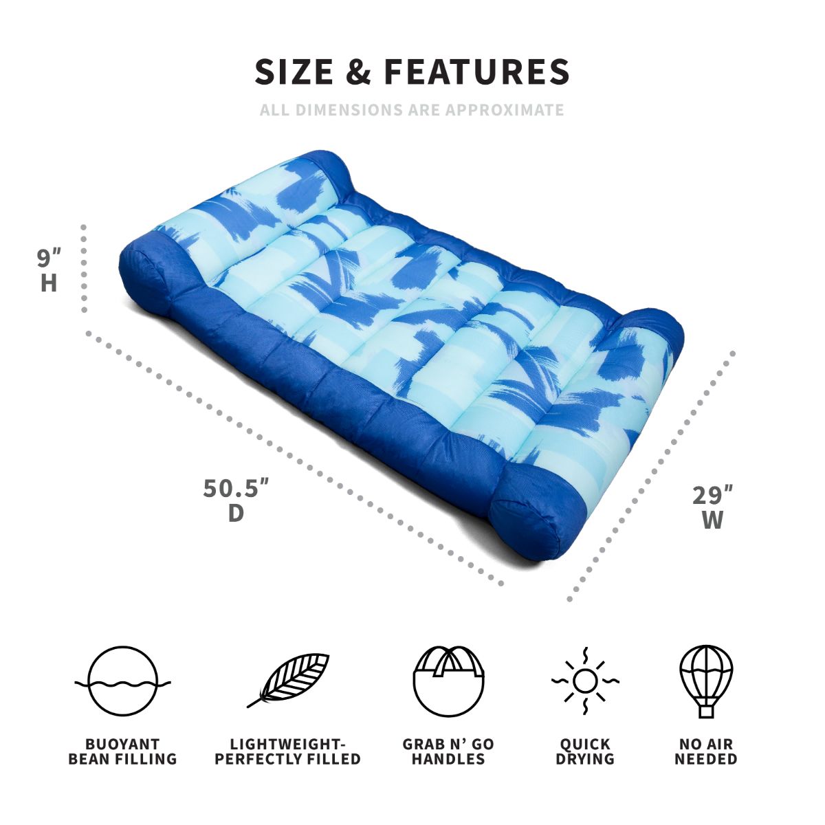 Dimensions kona pool hammock