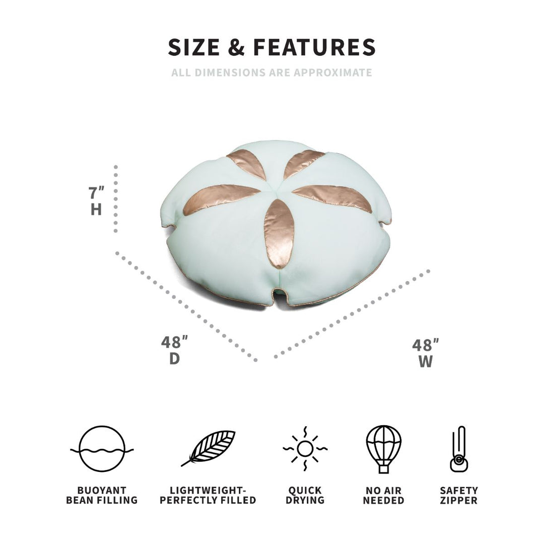 Sand Dollar Pool Float  Dimensions #color_tea-green