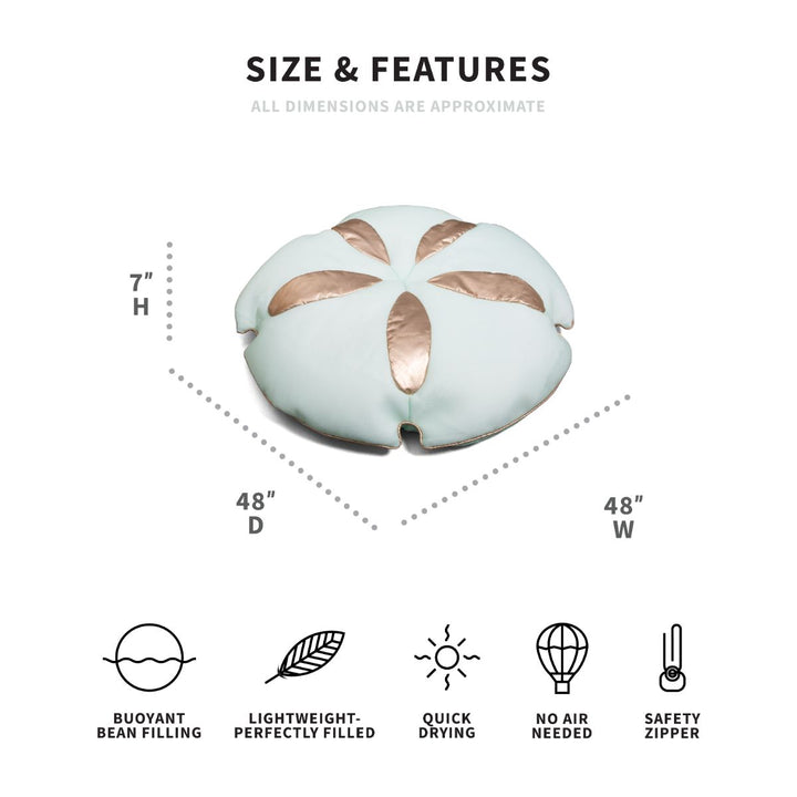 Sand Dollar Pool Float  Dimensions #color_tea-green