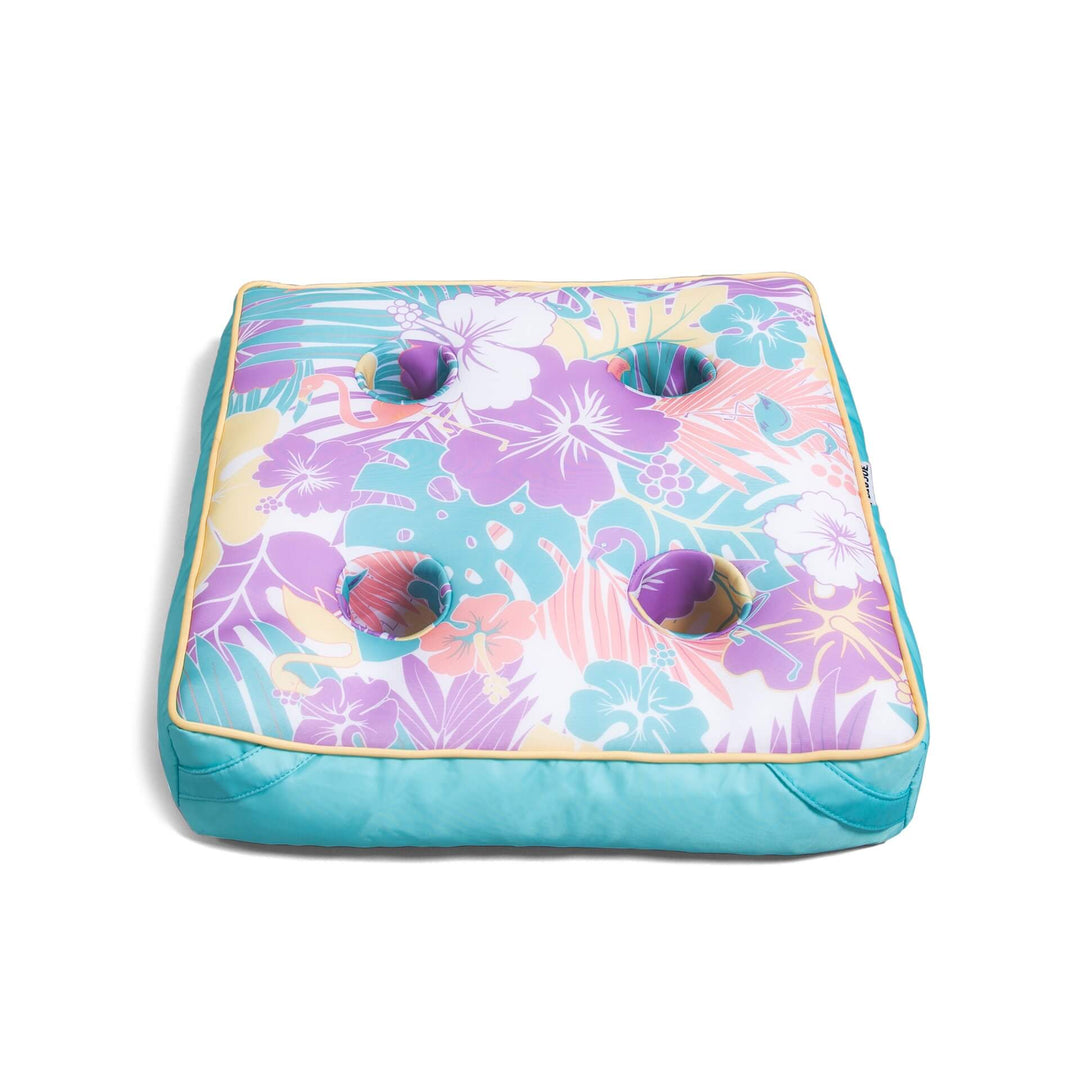 Captain's Float Caddie pool float #color_aqua-tropical-hibiscus