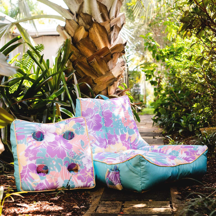 Matching captains chair available #color_aqua-tropical-hibiscus