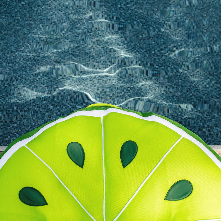 Fruit Slice Large lime pool float mesh fabric #style_lime