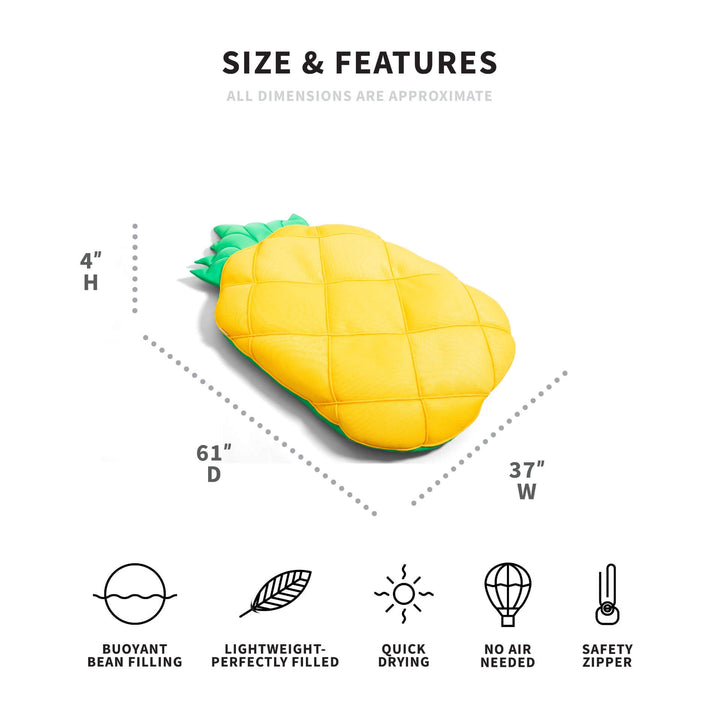 pool float dimensions #style_pineapple