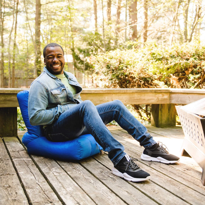 Blue travel outdoor beanbag chair #color_pacific-coast-blue-smartmax