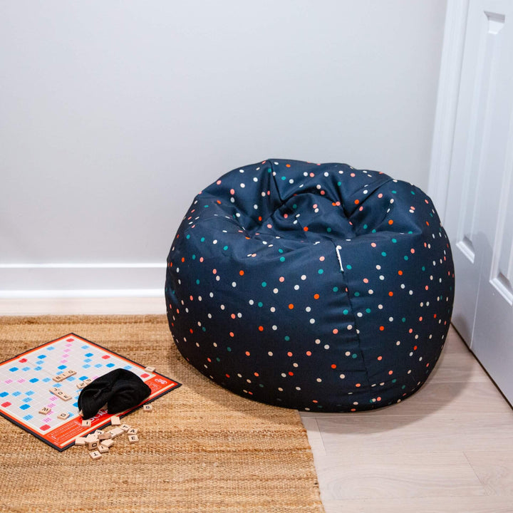 Kids room kids beanbag chair #color_night-sparkler-gabardine