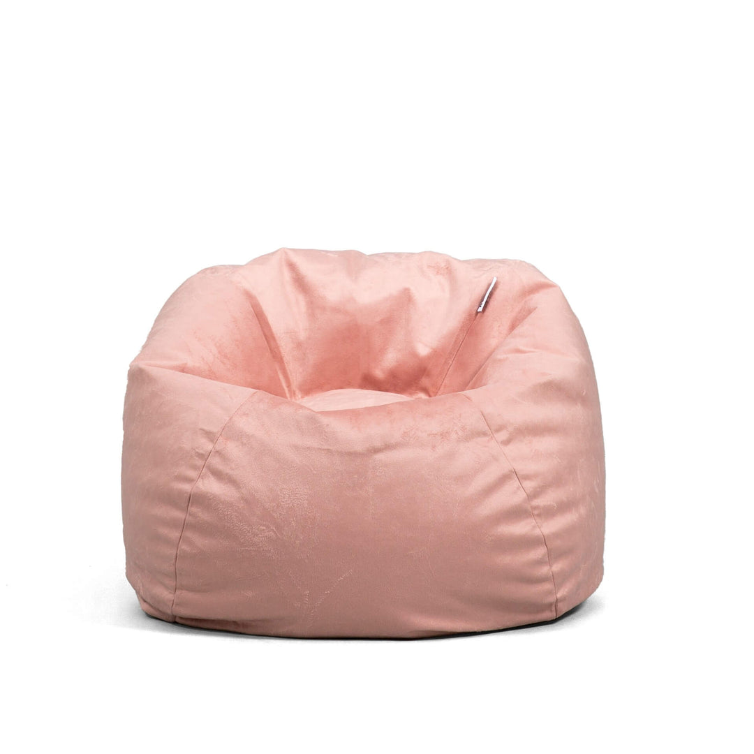 front beanbag chair in pink #color_desert-rose-plush