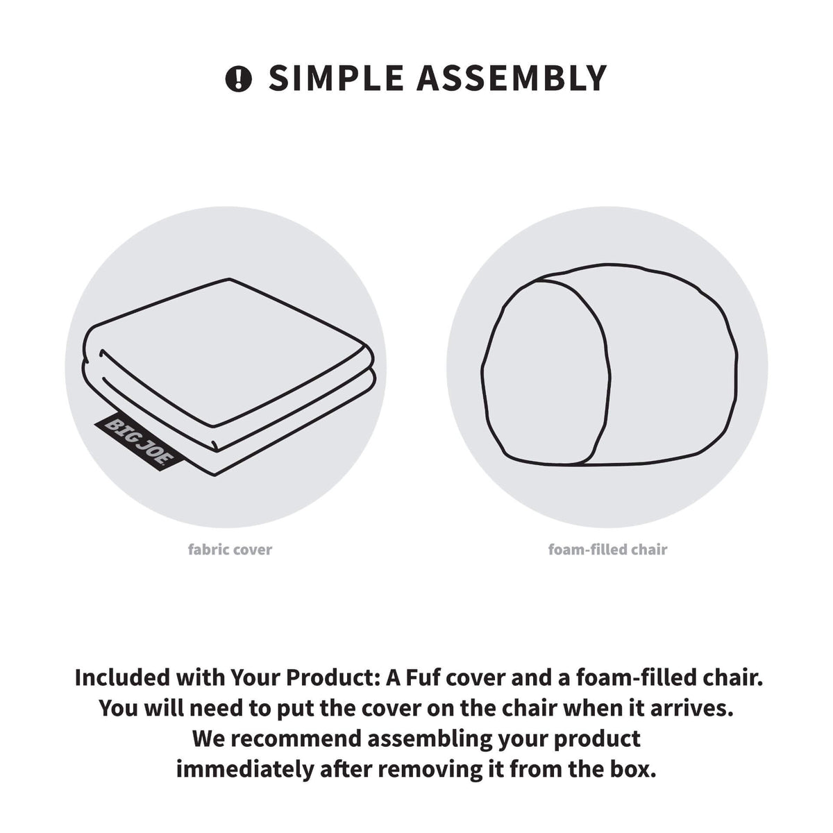 Fuf Large w/ Removable Cover foam filled assembly