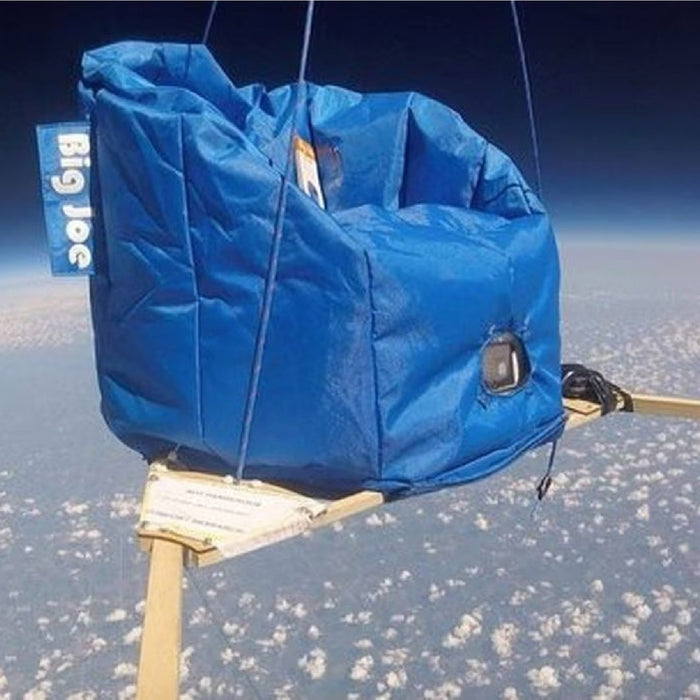 a bean bag chair floating in space