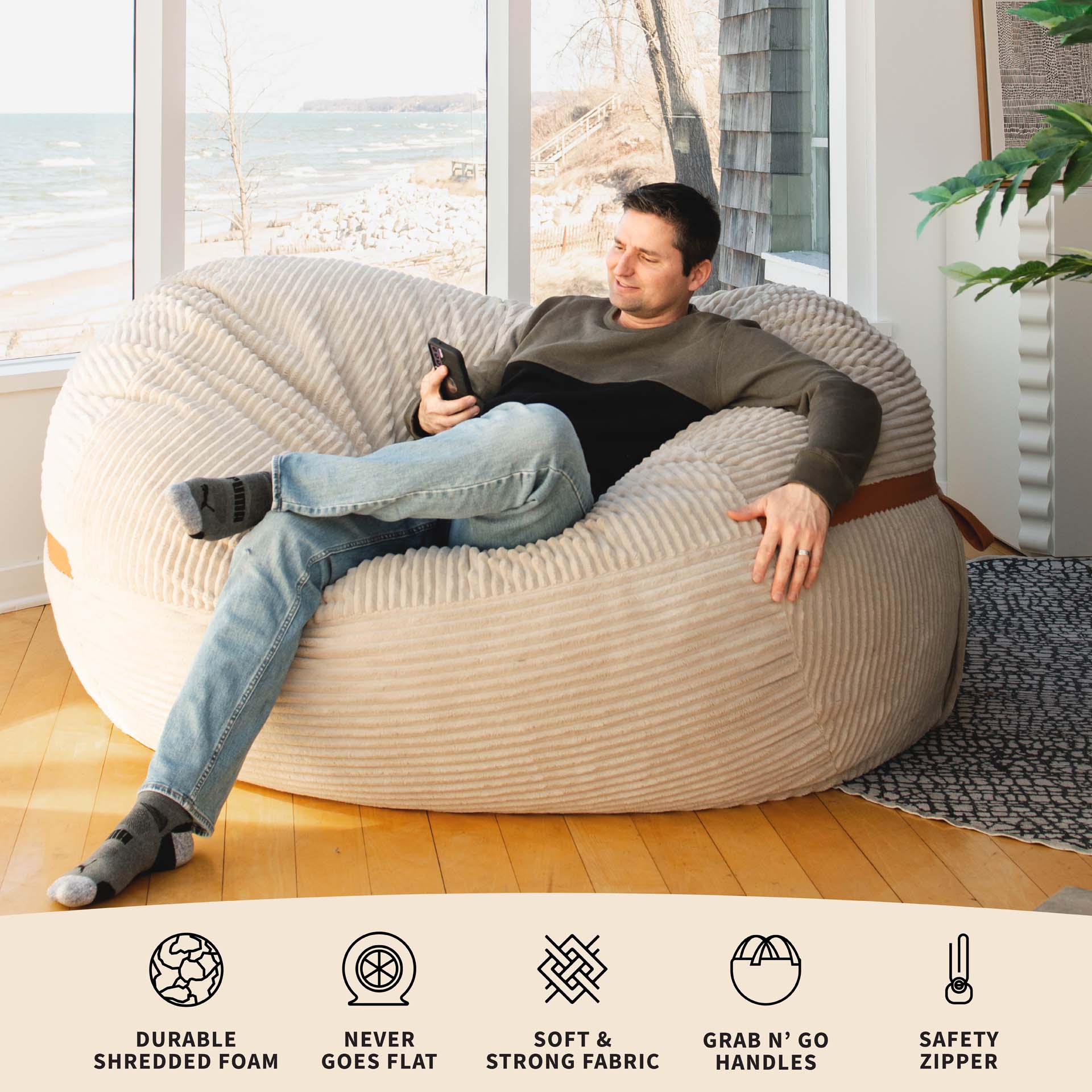 Flat bean bag chair discount