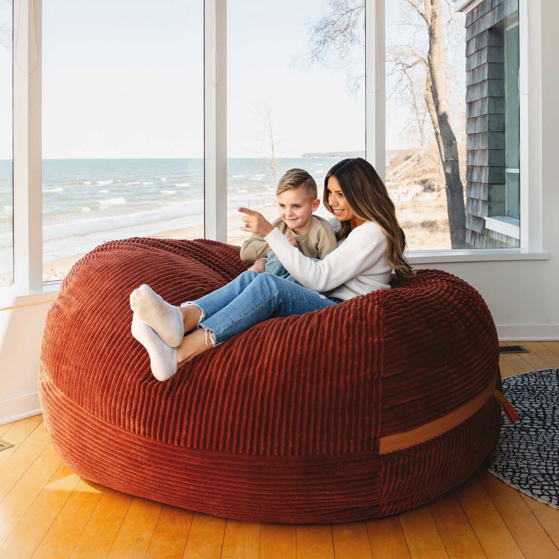 Fuf® XL Huge Bean Bag Chair Big Joe® Foam Bean Bag Lounger