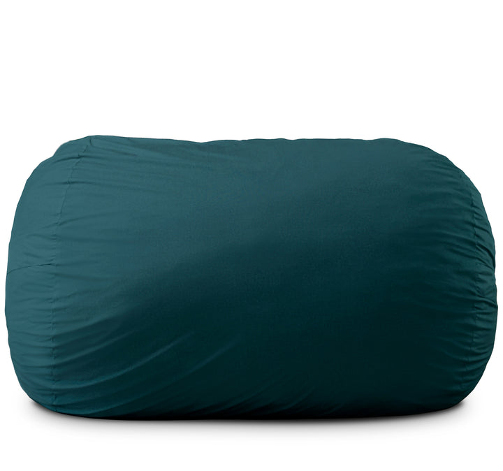 Teal bean bag chair on a white background #color_deep-sea-velveteen