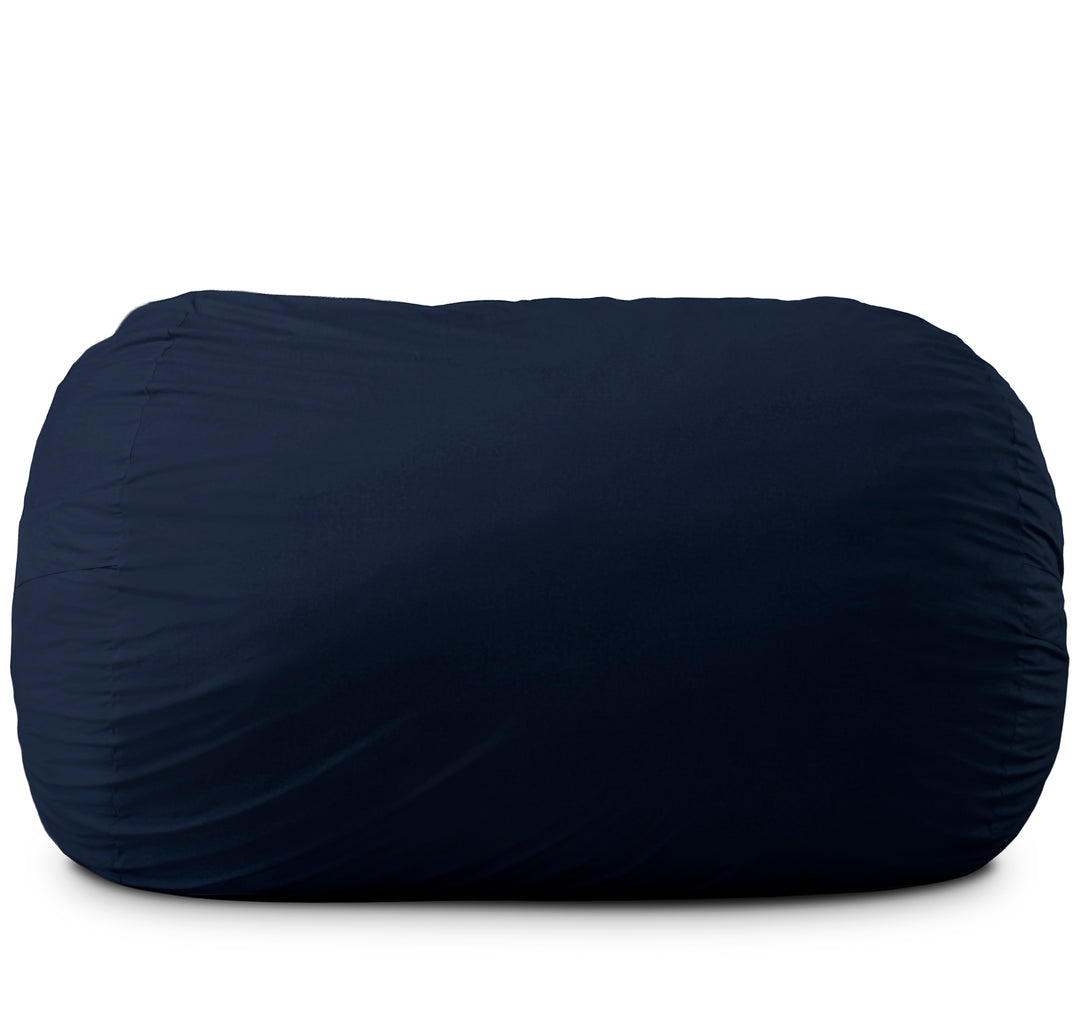Navy blue bean bag chair on a white background #color_cobalt-brushed-denim