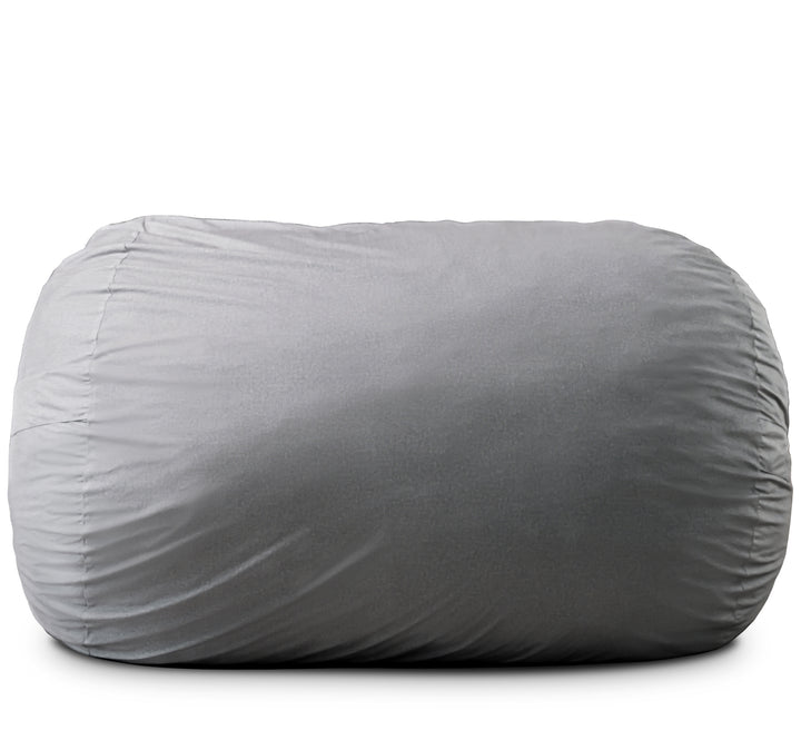 Gray bean bag chair on a white background #color_fog-brushed-denim