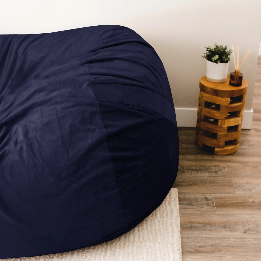 Fuf XXL Oversized Bean Bag Chair Side #color_midnight-plush