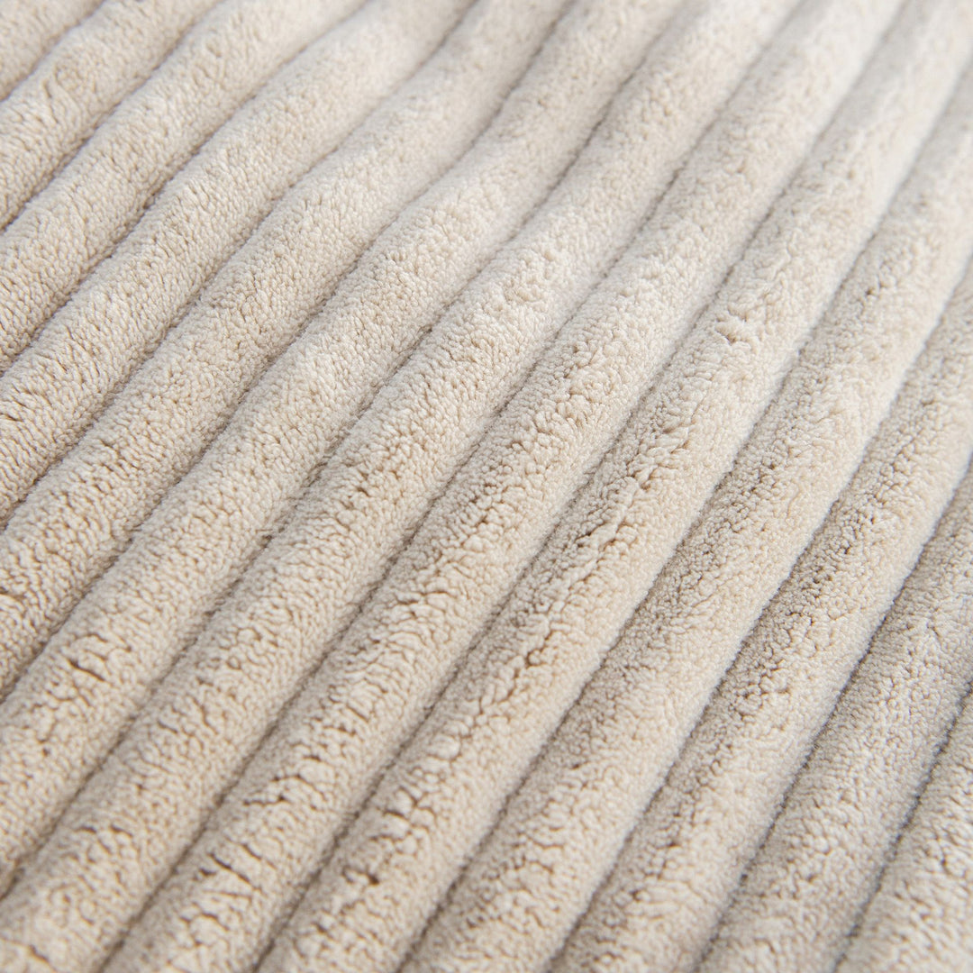 corded plush foam beanbag removable cover #color_vanilla-latte
