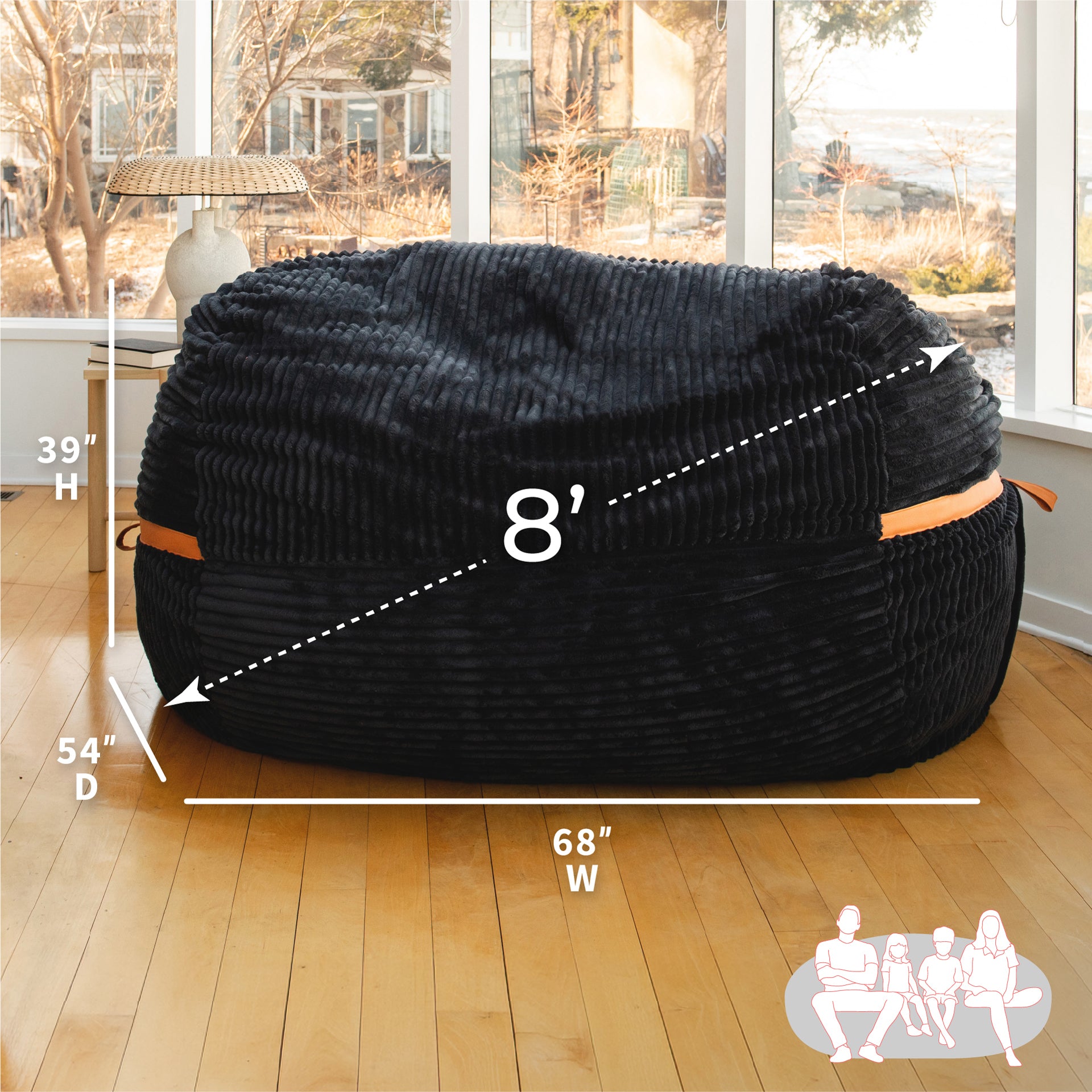 Fuf® 8ft Giant Bean Bag Chair | Big Joe® Big Bean Bag Chair