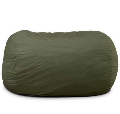 Green bean bag chair on a white background 