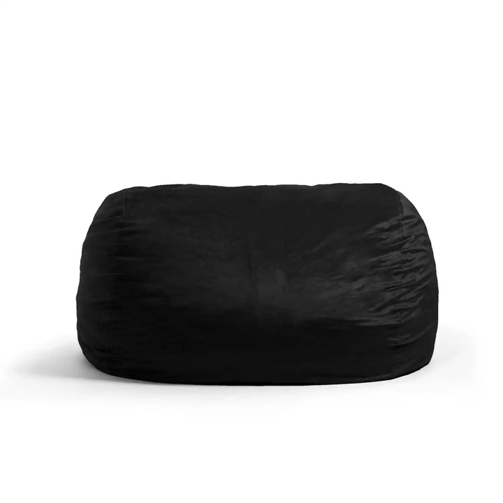 Fuf XXL Giant Bean Bag Chair full front #color_black-plush